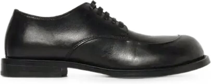 Moschino round-toe leather Derby shoes Zwart