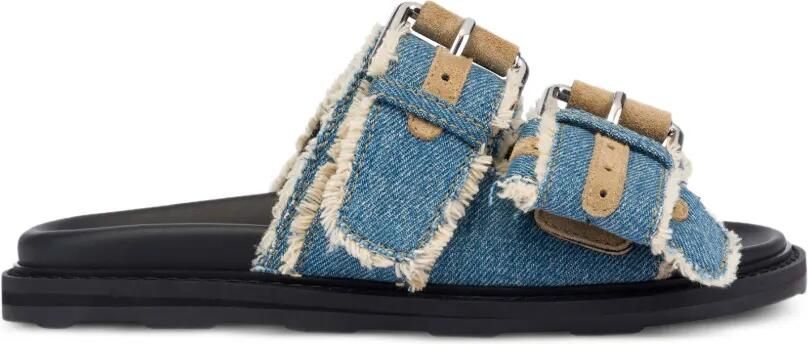 Moschino Sandalen met franje Blauw