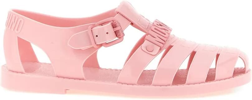 Moschino Sandalen met logo-applicatie Roze