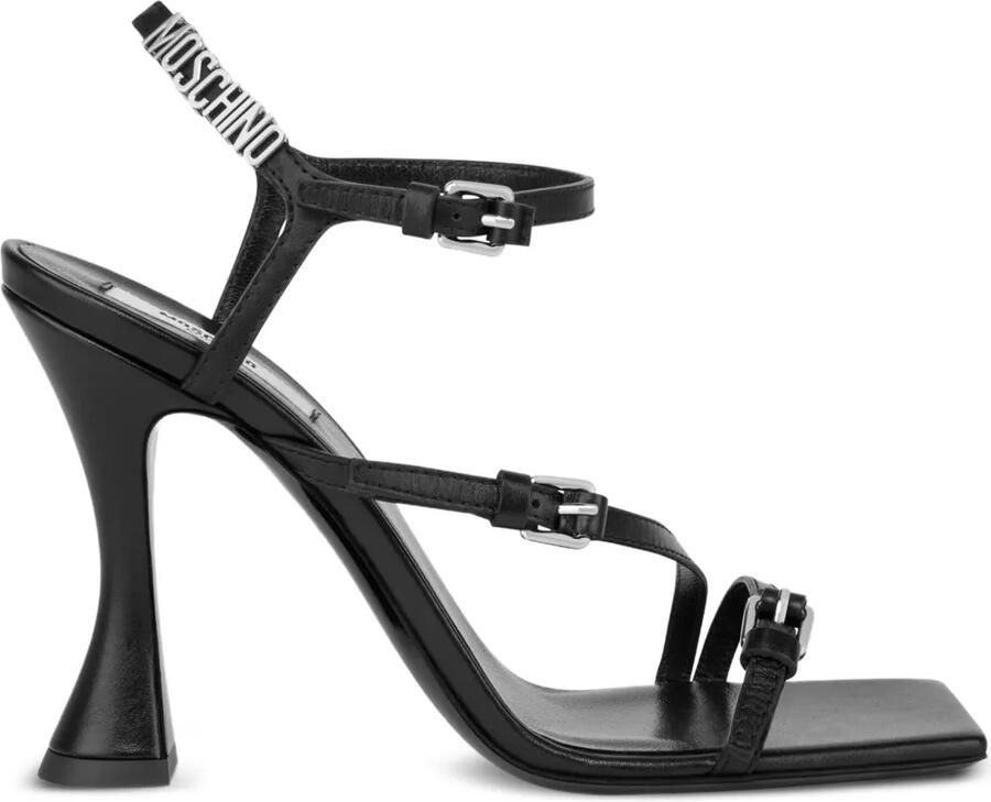 Moschino Sandalen met logo Zwart