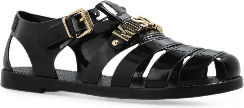 Moschino Sandalen met logoplakkaat Zwart - Foto 4
