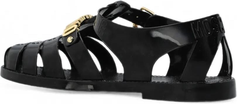 Moschino Sandalen met logoplakkaat Zwart - Foto 5