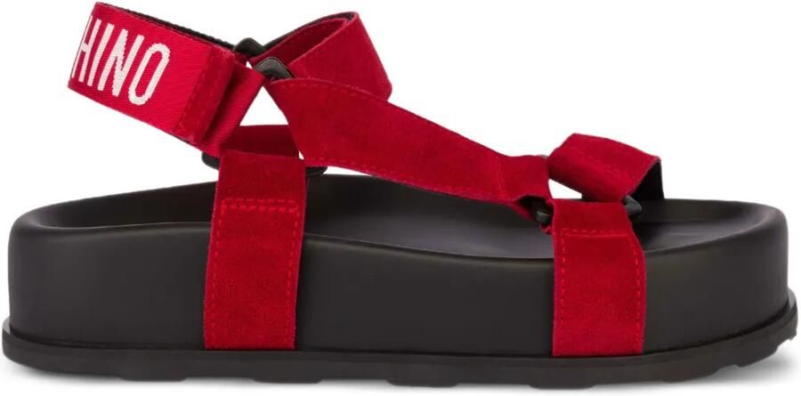 Moschino Sandalen met logoprint Rood