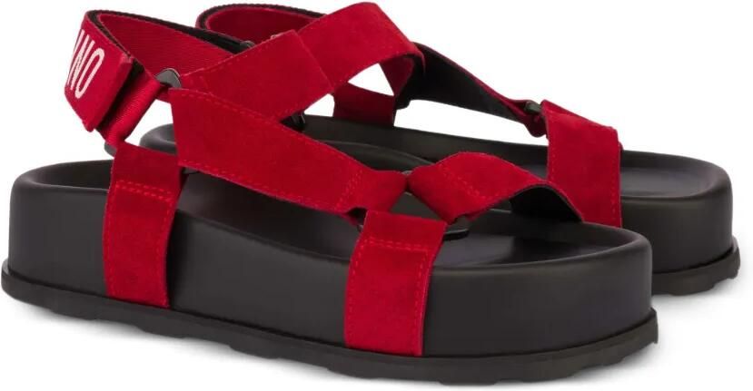 Moschino Sandalen met logoprint Rood - Foto 3