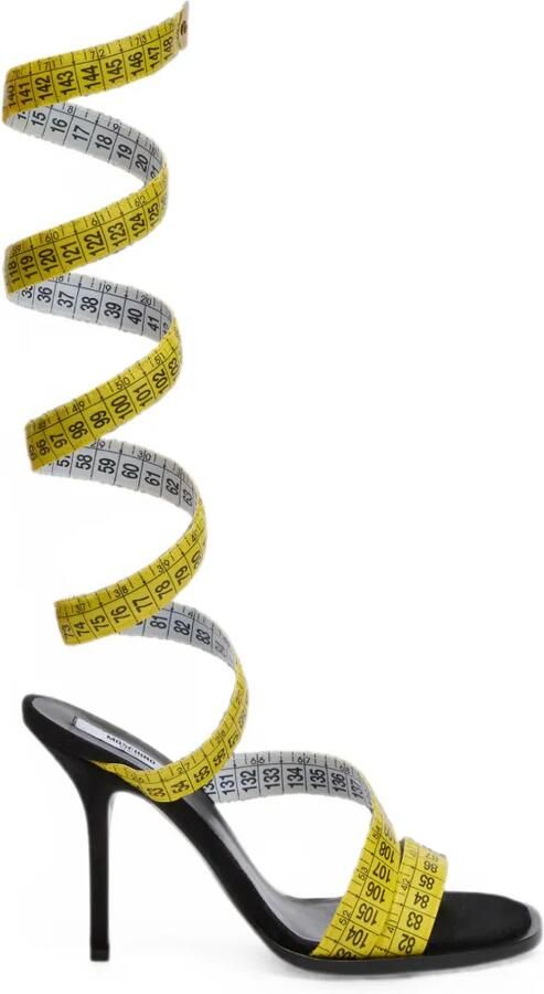Moschino Sandalen met meetlint-design Geel