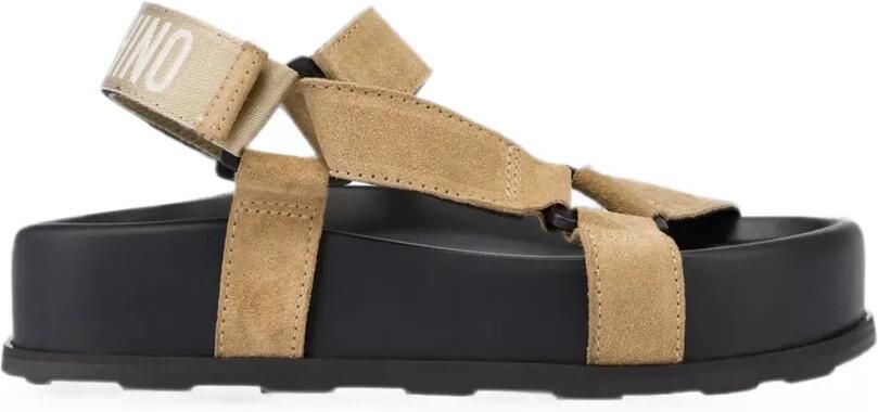 Moschino Sandalen met plateauzool Beige