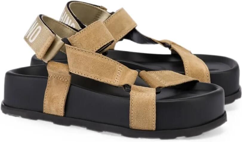 Moschino Sandalen met plateauzool Beige - Foto 4