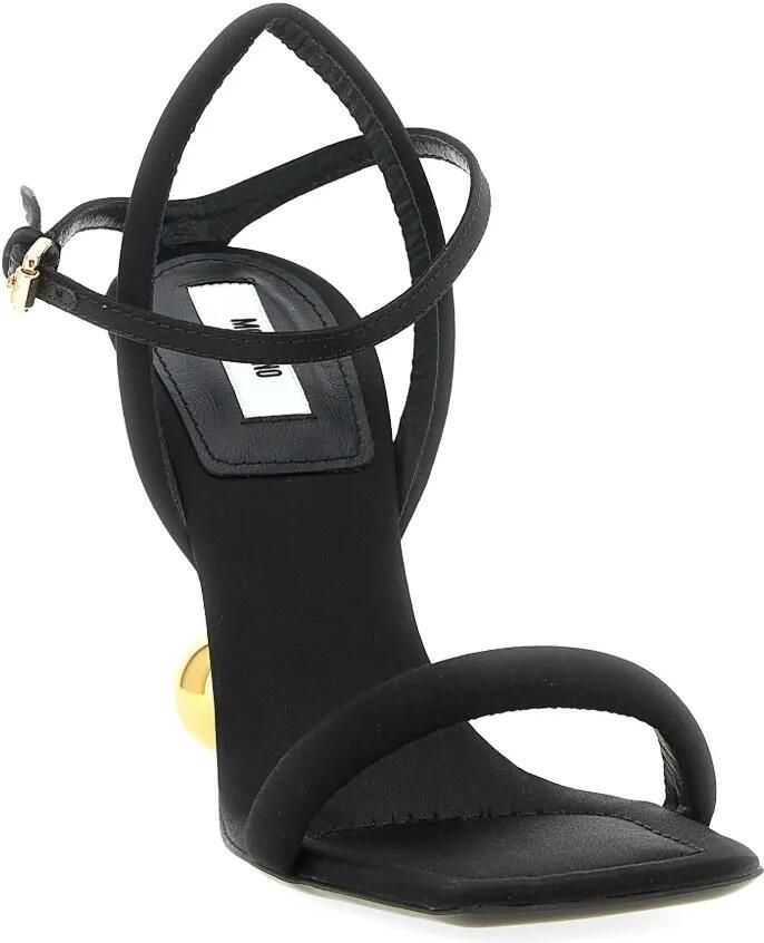 Moschino Satijnen sandalen met hak Zwart - Foto 2