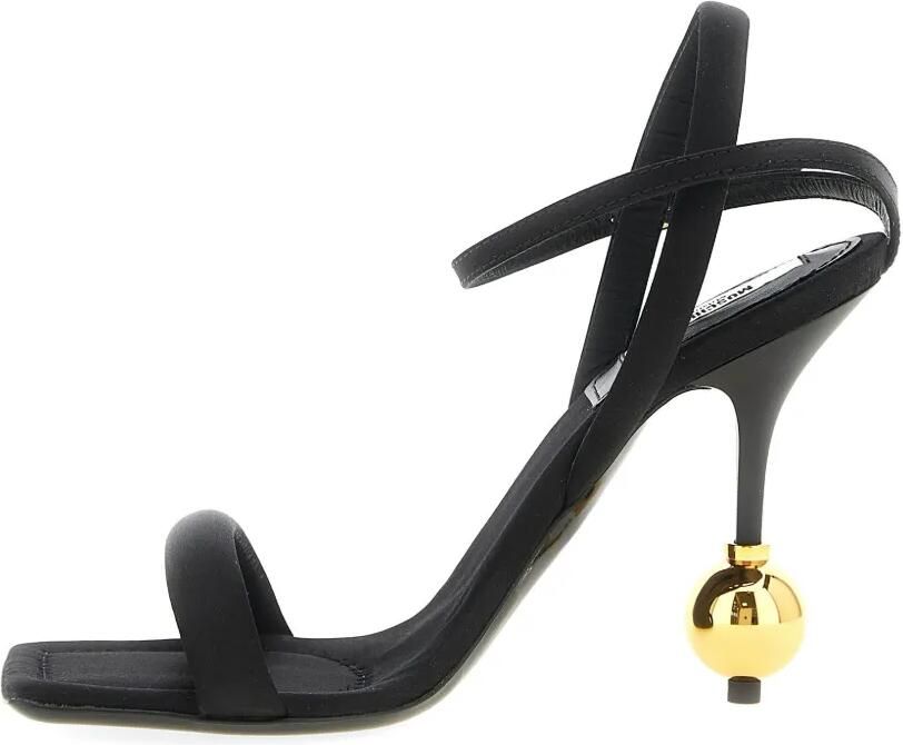 Moschino Satijnen sandalen met hak Zwart - Foto 3