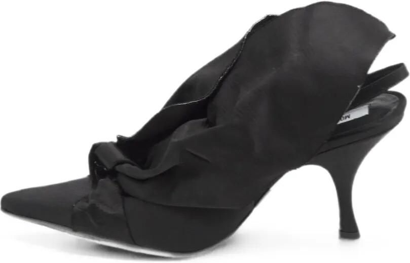 Moschino Satijnen slingback pumps met oversized strik Zwart - Foto 5