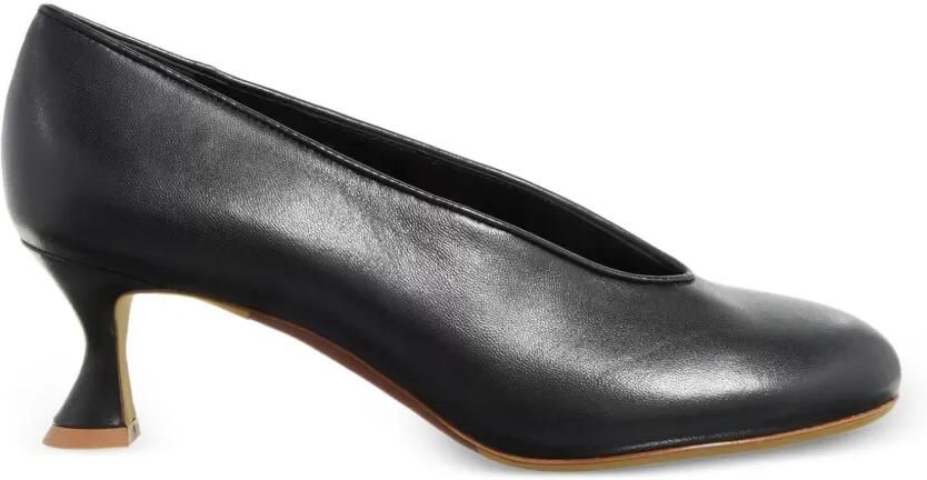 Moschino Scarpa leren pumps met ronde neus Zwart