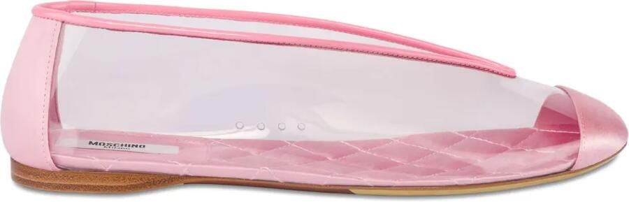 Moschino Semi-doorzichtige ballerina's Wit