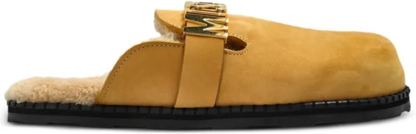 Moschino Slippers met logoplakkaat Beige - Foto 5