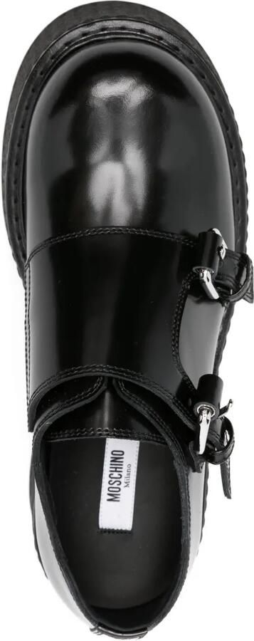 Moschino Slippers met plateauzool met dubbele gesp Zwart - Foto 3