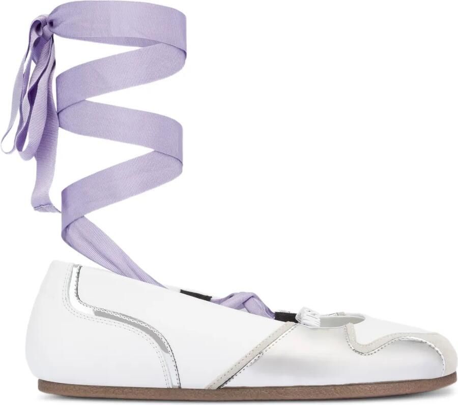 Moschino Slippers met vlakken Wit