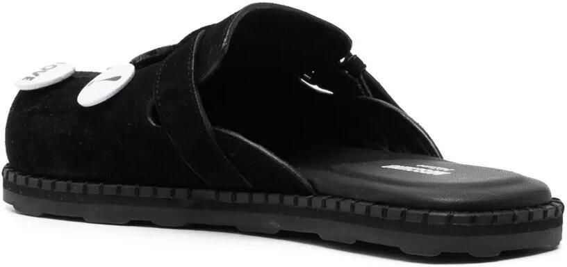 Moschino Slippers verfraaid met broche Zwart - Foto 3