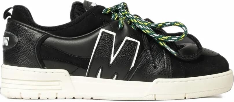 Moschino sneakers made of calfskin and suede Zwart