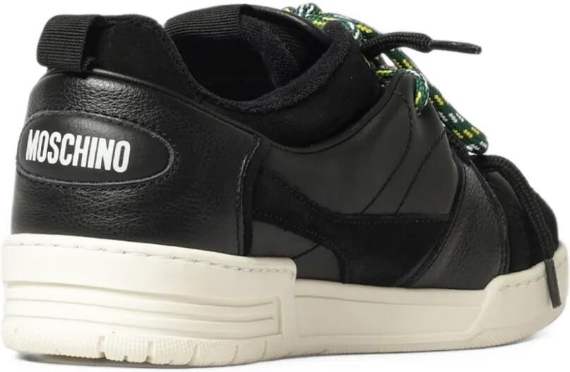 Moschino sneakers made of calfskin and suede Zwart - Foto 3