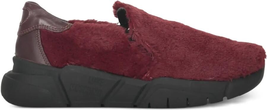 Moschino Sneakers met imitatiebont Rood