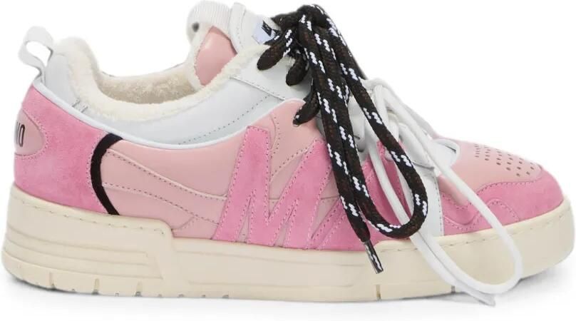 Moschino Sneakers met logopatch Roze