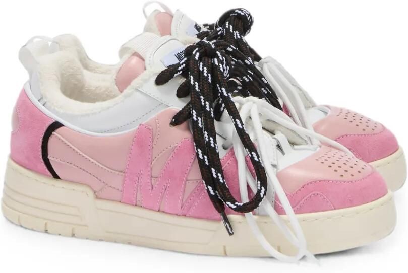 Moschino Sneakers met logopatch Roze - Foto 4
