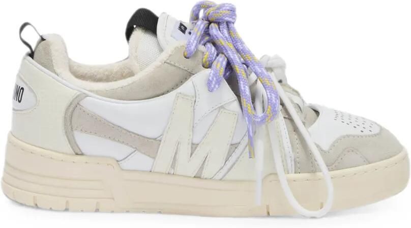 Moschino Sneakers met logopatch Wit