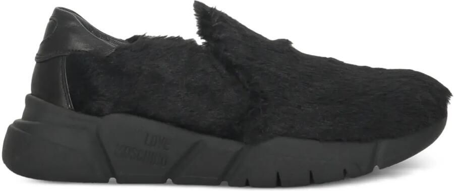 Moschino Sneakers van imitatiebont Zwart