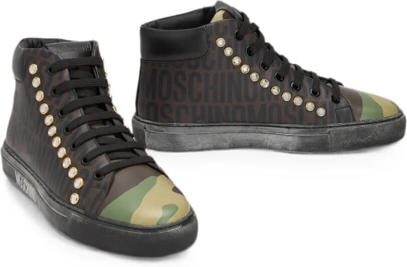 Moschino Sneakers verfraaid met kristallen Zwart - Foto 3