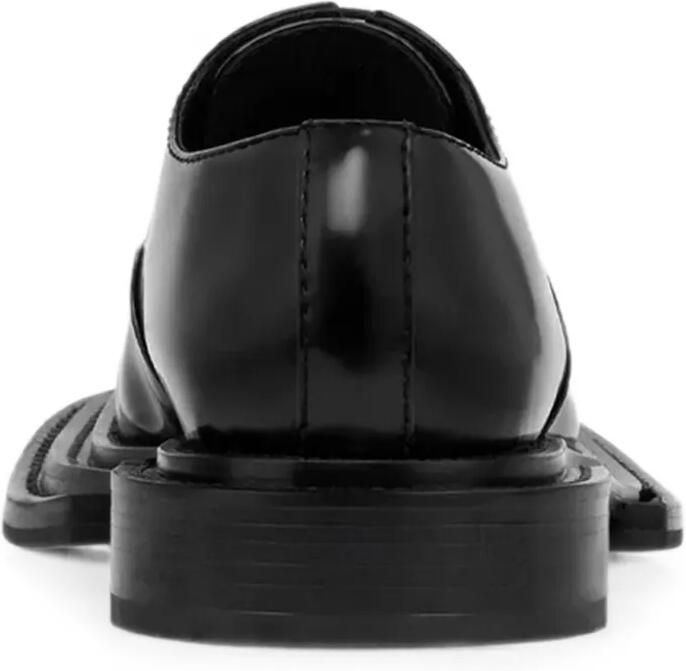Moschino square-toe leather Derby shoes Zwart - Foto 3