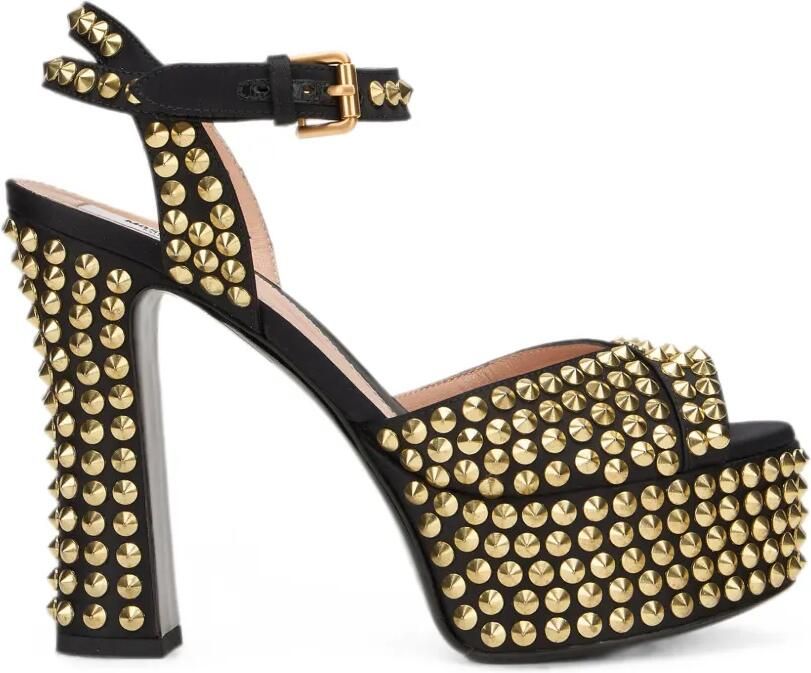 Moschino studs plateausandalen Zwart