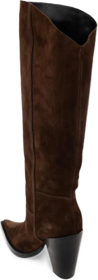 Moschino suede heeled knee-high boots Bruin - Foto 4