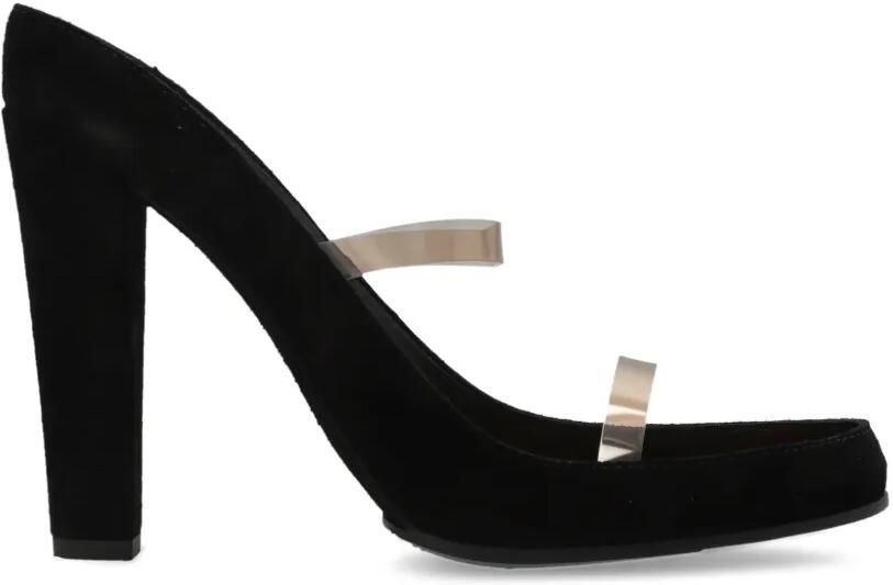 Moschino Suède sandalen met hoge hak Zwart