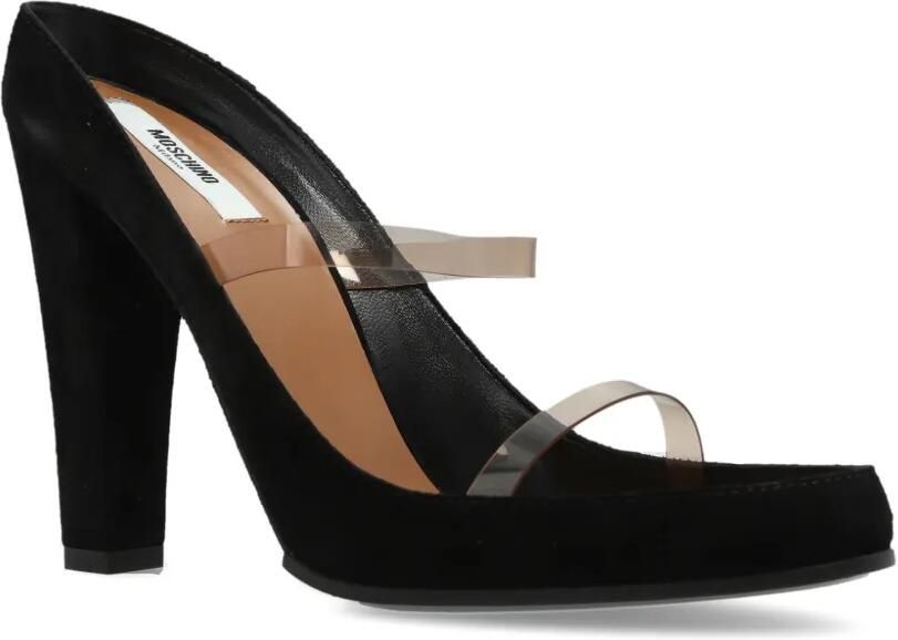 Moschino Suède sandalen met hoge hak Zwart - Foto 4