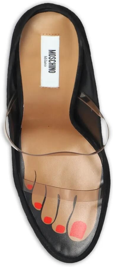 Moschino Suède sandalen met hoge hak Zwart - Foto 5