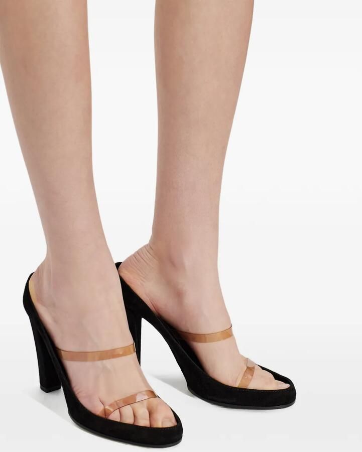 Moschino Suède sandalen met hoge hak Zwart - Foto 2