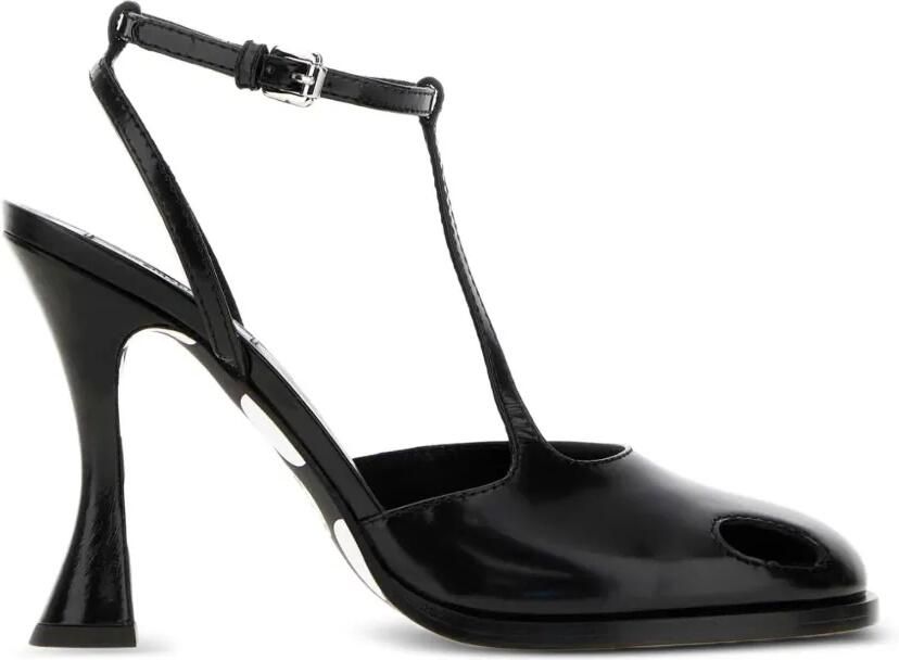 Moschino T-bar cut-out pumps Zwart