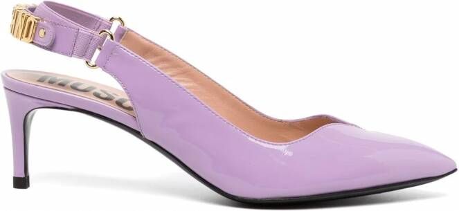 Moschino Leren pumps Paars