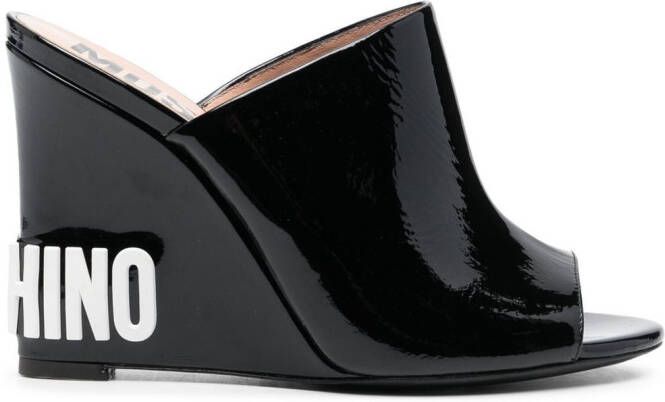 Moschino Muiltjes met sleehak Zwart