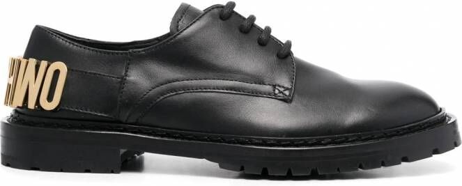 Moschino Oxford schoenen met logo Zwart