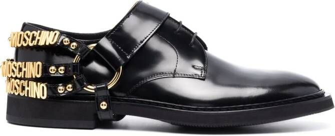 Moschino Oxford schoenen met logoplakkaat Zwart
