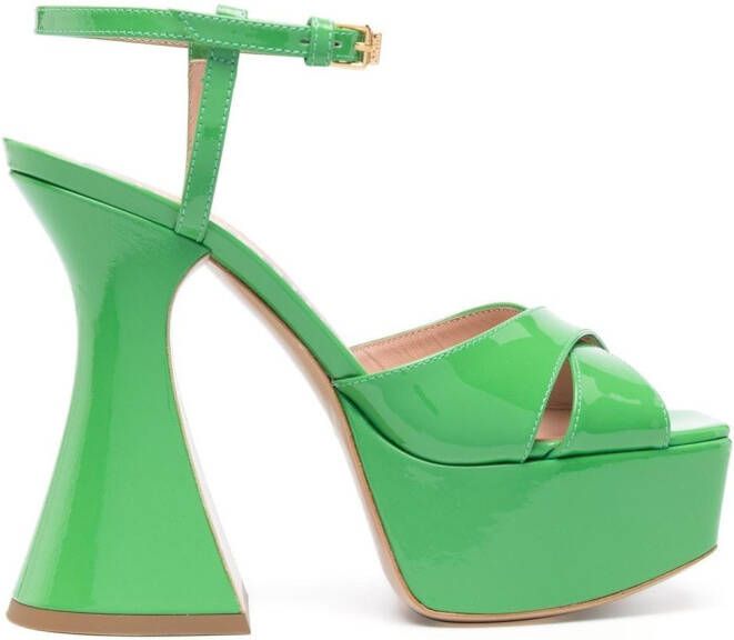 Moschino Lakleren sandalen Groen