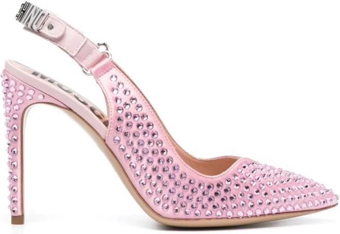 Moschino Pumps verfraaid met kristallen Roze