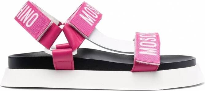 Moschino Sandalen met borduurwerk Roze