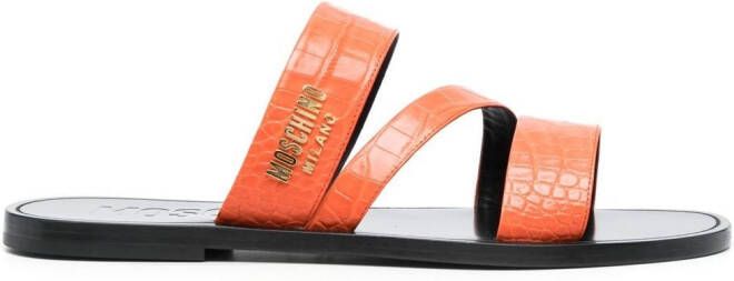 Moschino Sandalen met gekruiste bandjes Oranje