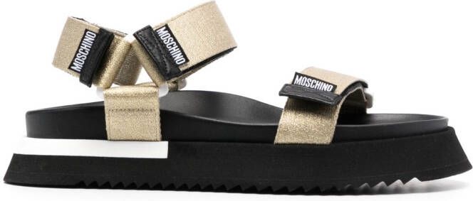 Moschino Sandalen met klittenband Beige