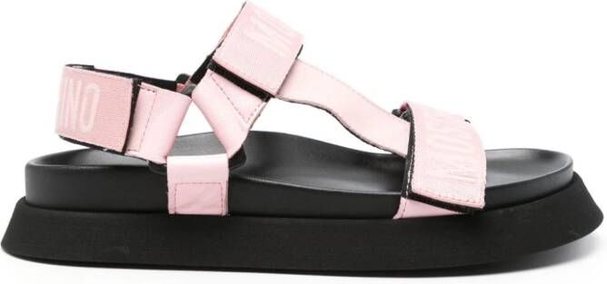 Moschino Sandalen met logoband Roze