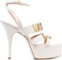 Moschino Sandalen met plateauzool Beige - Thumbnail 1