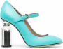 Moschino Sandalen met spiegelende hak Blauw - Thumbnail 1