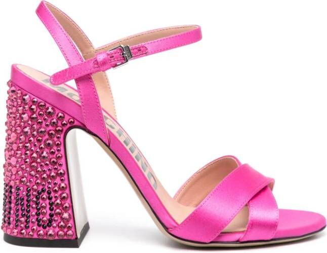 Moschino Sandalen verfraaid met kristallen Roze