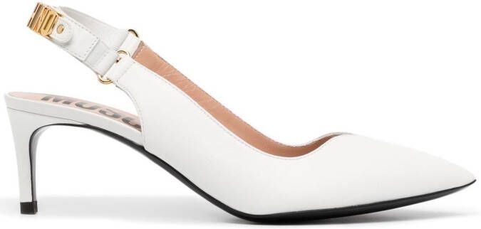 Moschino Leren pumps Wit